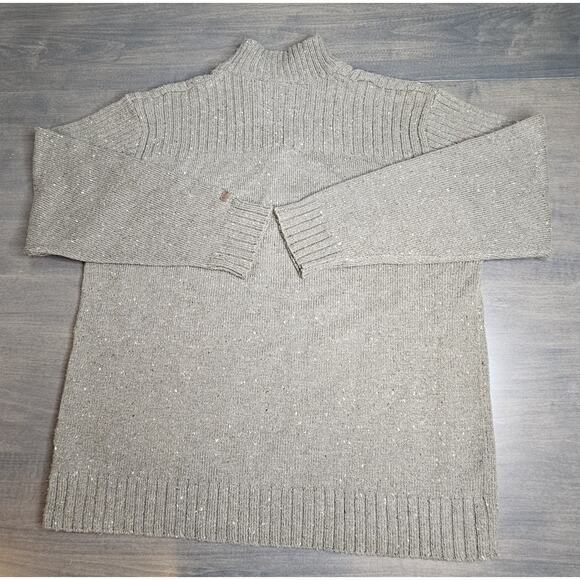 Columbia XCO Men's Green Quarter Zip Wool Blend Pullover Sweater Size Large - Picture 2 of 6